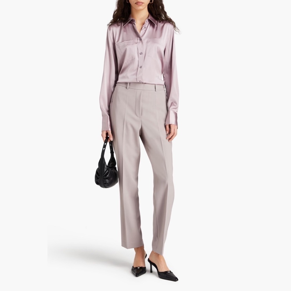 Helmut Lang || Twill Tapered Pants Trousers Gray‎ Lavender 8